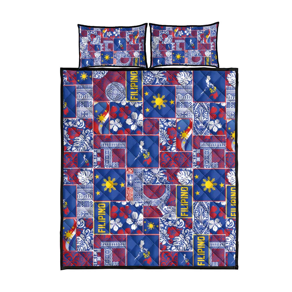 Filipino Maligayang Pasko Quilt Bed Set Pacific Patchwork Xmas Vibes - Polynesian Pride