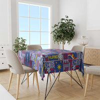 Filipino Maligayang Pasko Tablecloth Pacific Patchwork Xmas Vibes - Polynesian Pride