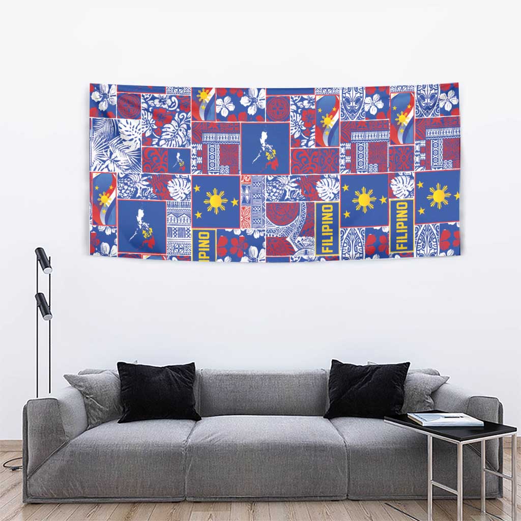 Filipino Maligayang Pasko Tapestry Pacific Patchwork Xmas Vibes - Polynesian Pride