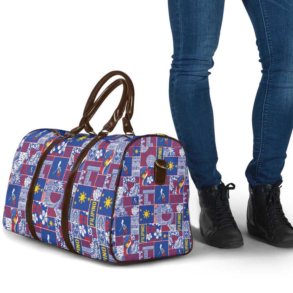 Filipino Maligayang Pasko Travel Bag Pacific Patchwork Xmas Vibes - Polynesian Pride