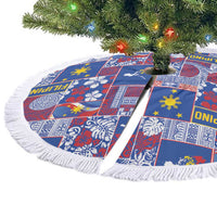 Filipino Maligayang Pasko Tree Skirt Pacific Patchwork Xmas Vibes - Polynesian Pride