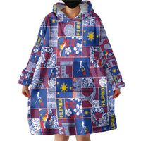 Filipino Maligayang Pasko Wearable Blanket Hoodie Pacific Patchwork Xmas Vibes LT9 - Polynesian Pride