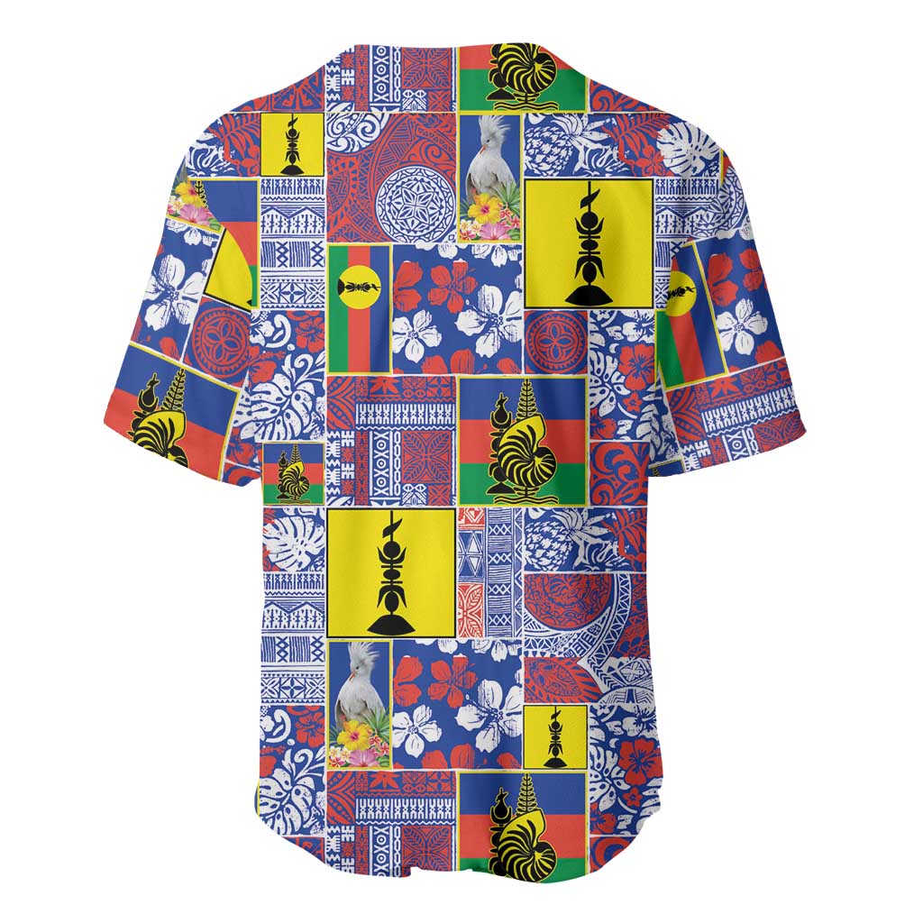 New Caledonia Joyeux Noel Baseball Jersey Pacific Patchwork Xmas Vibes - Polynesian Pride