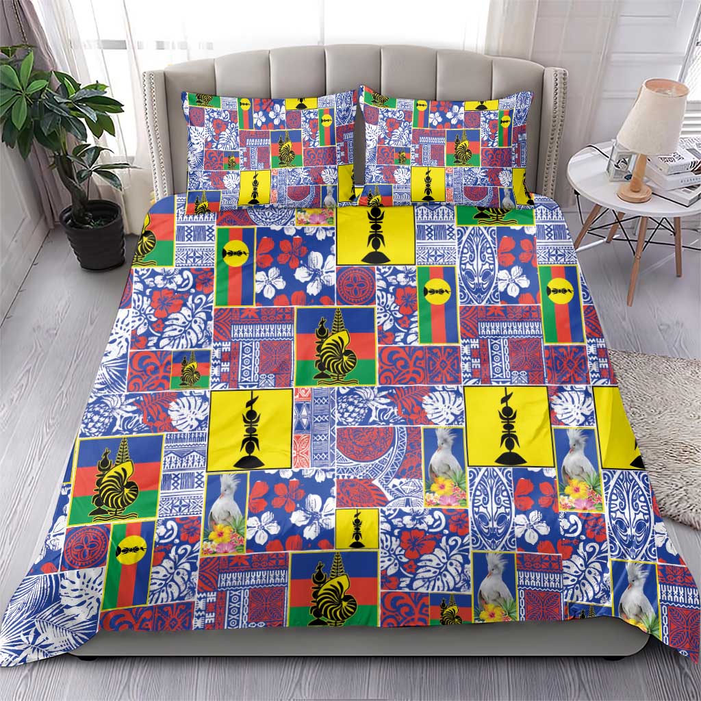 New Caledonia Joyeux Noel Bedding Set Pacific Patchwork Xmas Vibes - Polynesian Pride