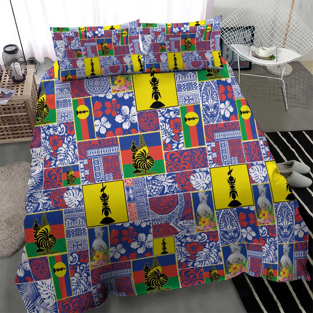 New Caledonia Joyeux Noel Bedding Set Pacific Patchwork Xmas Vibes - Polynesian Pride