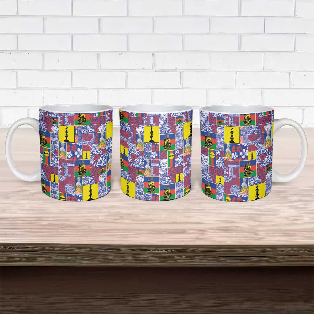 New Caledonia Joyeux Noel Ceramic Mug Pacific Patchwork Xmas Vibes - Polynesian Pride