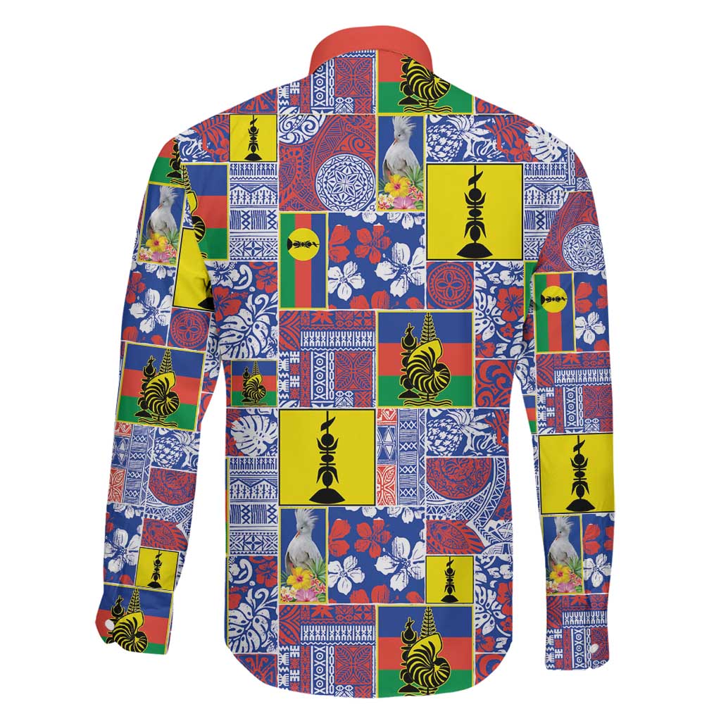 New Caledonia Joyeux Noel Family Matching Long Sleeve Bodycon Dress and Hawaiian Shirt Pacific Patchwork Xmas Vibes - Polynesian Pride