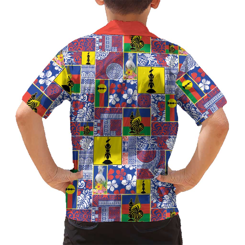 New Caledonia Joyeux Noel Family Matching Mermaid Dress and Hawaiian Shirt Pacific Patchwork Xmas Vibes - Polynesian Pride