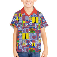 New Caledonia Joyeux Noel Family Matching Mermaid Dress and Hawaiian Shirt Pacific Patchwork Xmas Vibes - Polynesian Pride