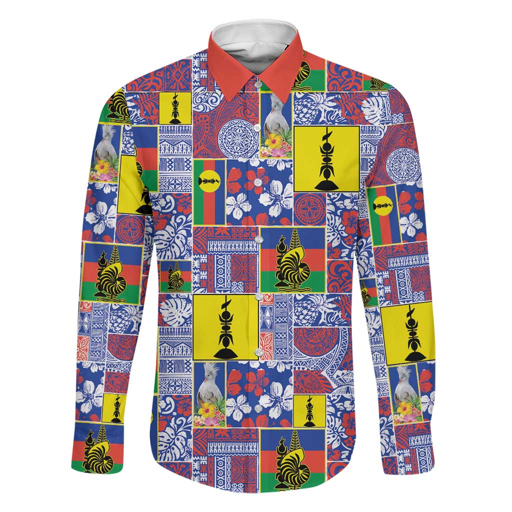New Caledonia Joyeux Noel Family Matching Off Shoulder Short Dress and Hawaiian Shirt Pacific Patchwork Xmas Vibes - Polynesian Pride