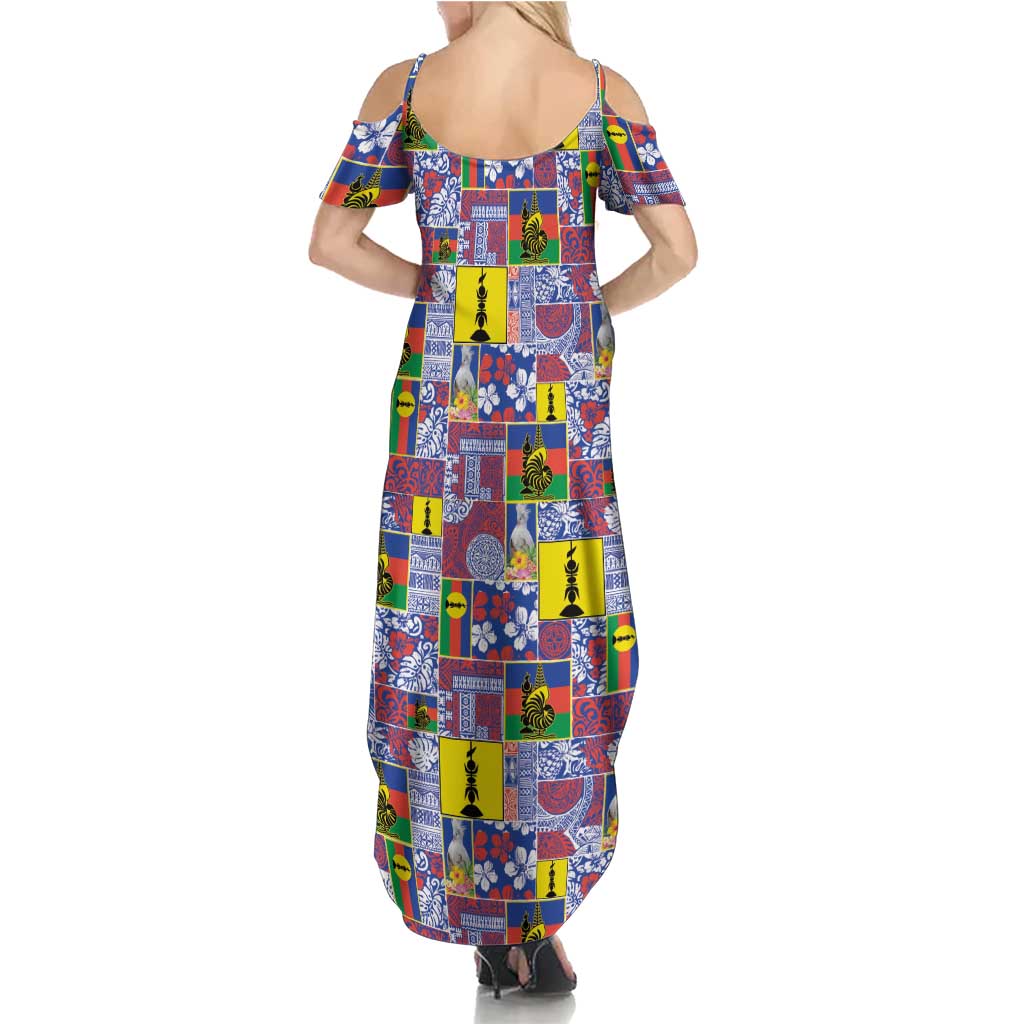 New Caledonia Joyeux Noel Family Matching Summer Maxi Dress and Hawaiian Shirt Pacific Patchwork Xmas Vibes - Polynesian Pride