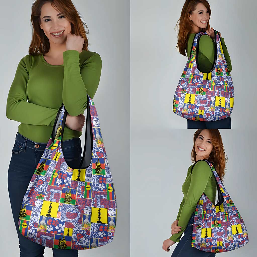 New Caledonia Joyeux Noel Grocery Bag Pacific Patchwork Xmas Vibes - Polynesian Pride