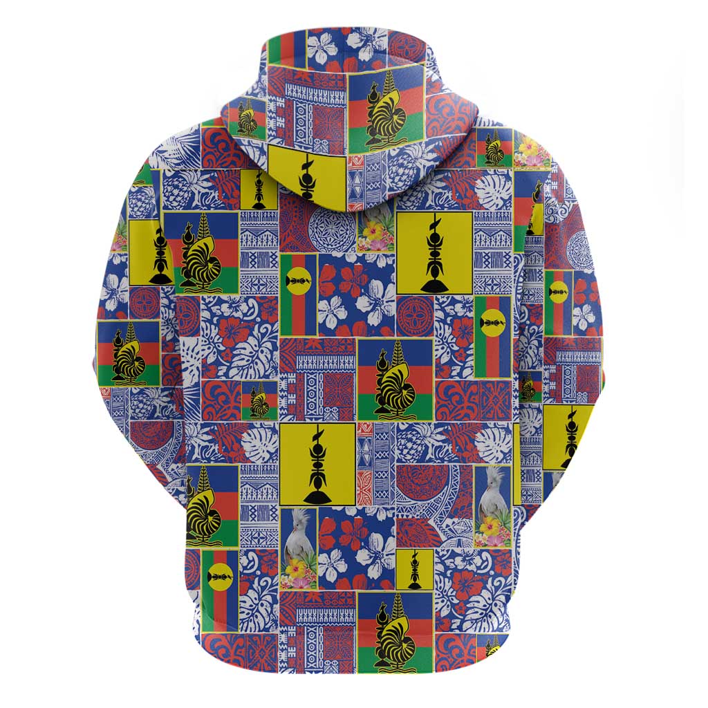 New Caledonia Joyeux Noel Hoodie Pacific Patchwork Xmas Vibes - Polynesian Pride