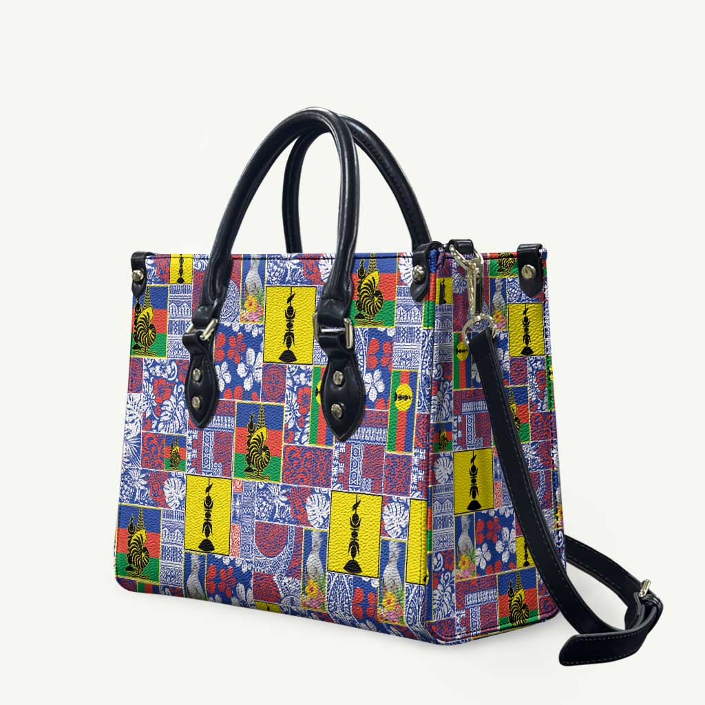 New Caledonia Joyeux Noel Leather Bag Pacific Patchwork Xmas Vibes - Polynesian Pride