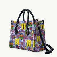 New Caledonia Joyeux Noel Leather Bag Pacific Patchwork Xmas Vibes - Polynesian Pride