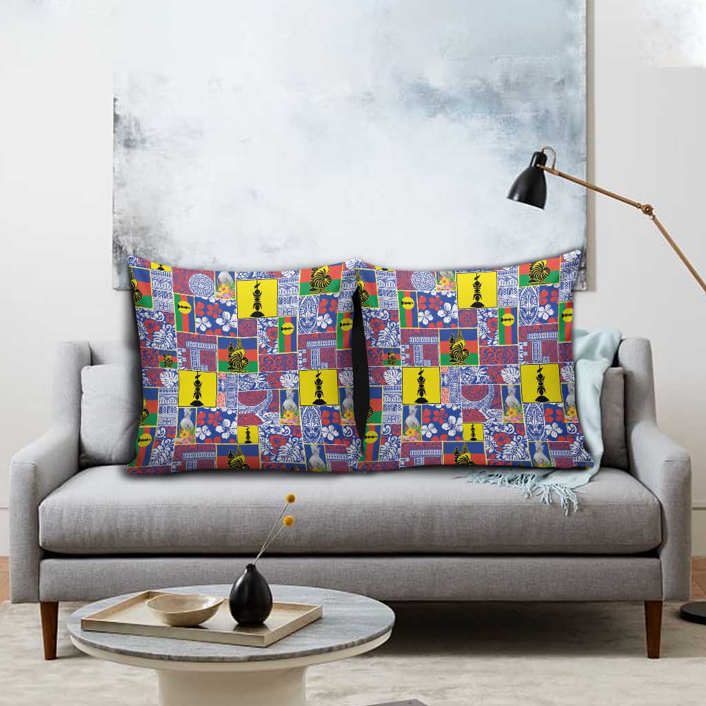 New Caledonia Joyeux Noel Pillow Cover Pacific Patchwork Xmas Vibes - Polynesian Pride