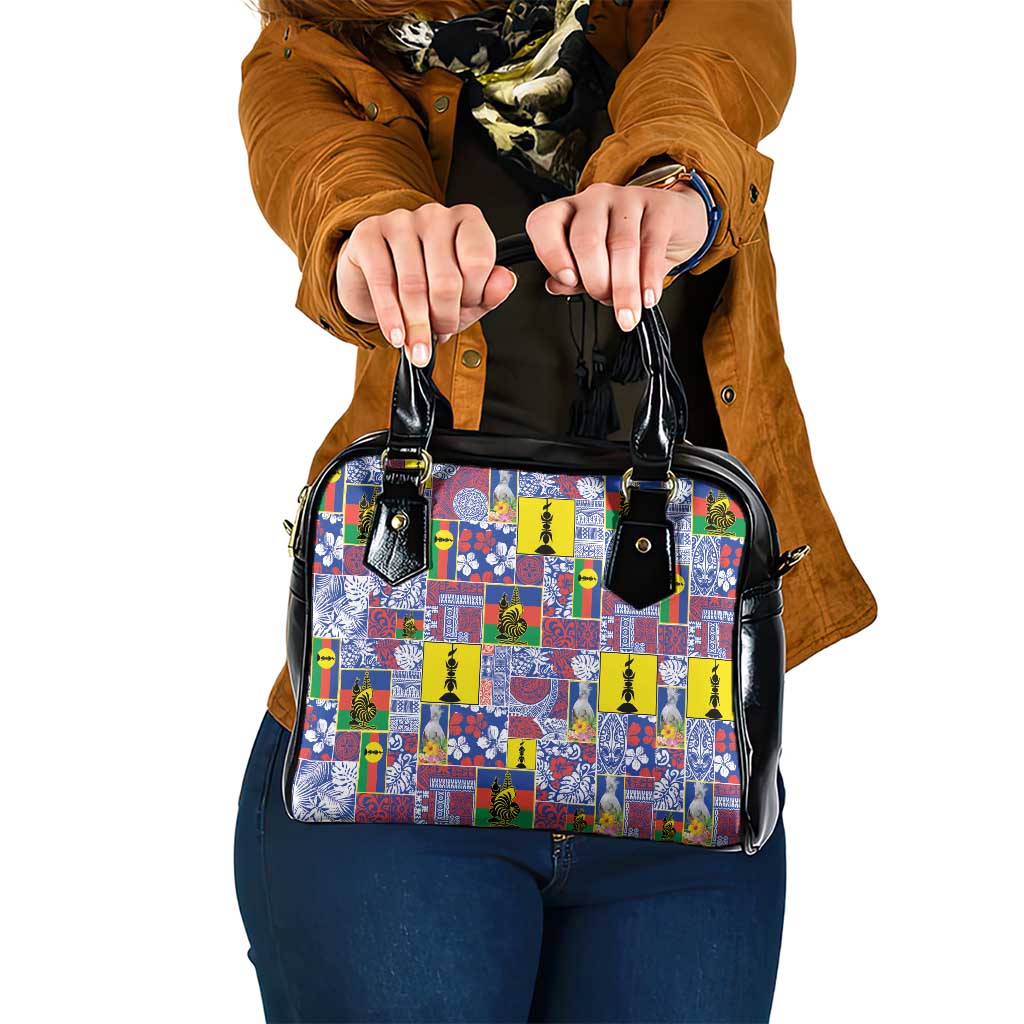 New Caledonia Joyeux Noel Shoulder Handbag Pacific Patchwork Xmas Vibes - Polynesian Pride