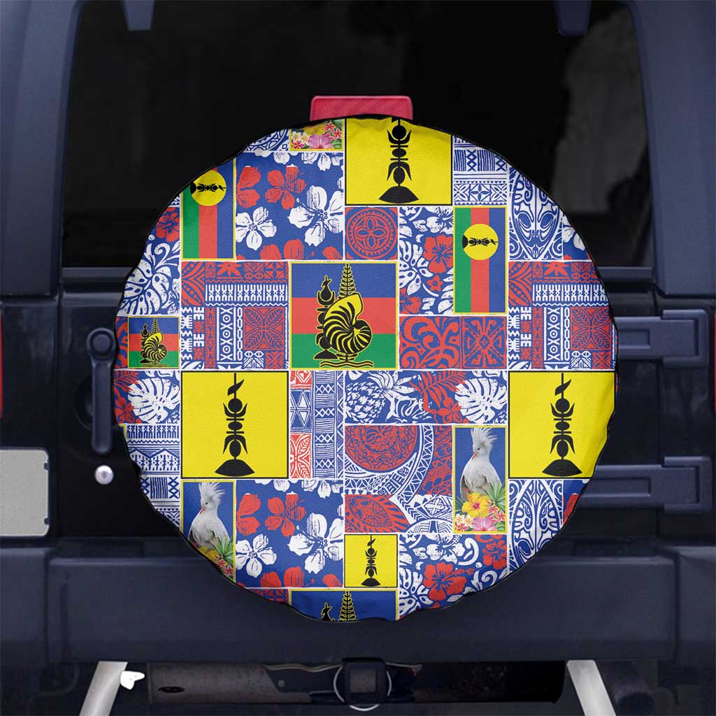 New Caledonia Joyeux Noel Spare Tire Cover Pacific Patchwork Xmas Vibes - Polynesian Pride