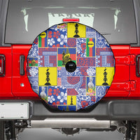 New Caledonia Joyeux Noel Spare Tire Cover Pacific Patchwork Xmas Vibes - Polynesian Pride