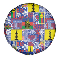 New Caledonia Joyeux Noel Spare Tire Cover Pacific Patchwork Xmas Vibes - Polynesian Pride