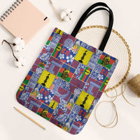 New Caledonia Joyeux Noel Tote Bag Pacific Patchwork Xmas Vibes - Polynesian Pride