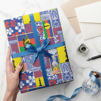 New Caledonia Joyeux Noel Wrapping Paper Pacific Patchwork Xmas Vibes - Polynesian Pride