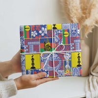 New Caledonia Joyeux Noel Wrapping Paper Pacific Patchwork Xmas Vibes - Polynesian Pride