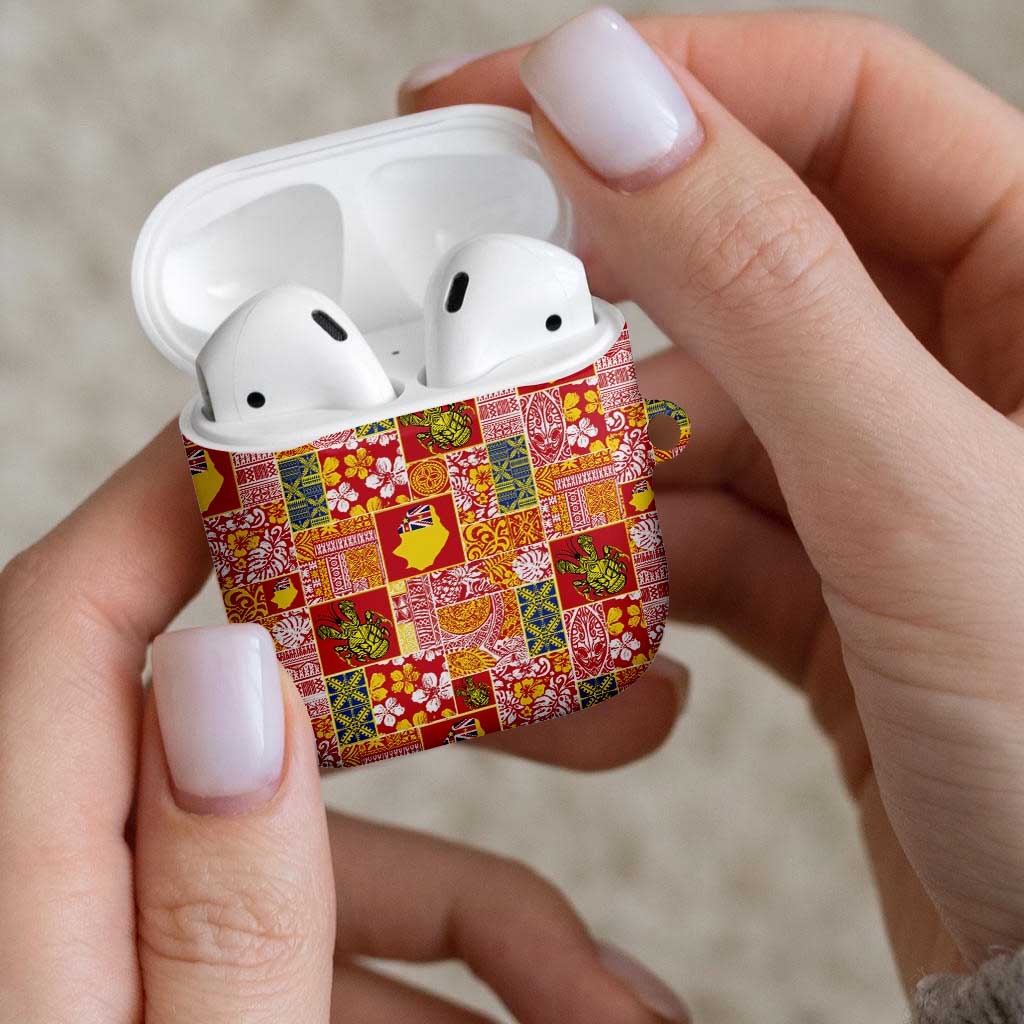 Niue Monuina e Kilisimasi AirPods Case Pacific Patchwork Xmas Vibes - Polynesian Pride