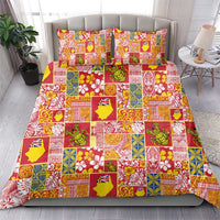 Niue Monuina e Kilisimasi Bedding Set Pacific Patchwork Xmas Vibes - Polynesian Pride