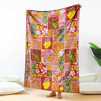 Niue Monuina e Kilisimasi Blanket Pacific Patchwork Xmas Vibes - Polynesian Pride