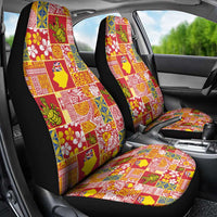 Niue Monuina e Kilisimasi Car Seat Cover Pacific Patchwork Xmas Vibes - Polynesian Pride