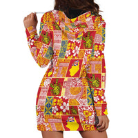 Niue Monuina e Kilisimasi Hoodie Dress Pacific Patchwork Xmas Vibes - Polynesian Pride