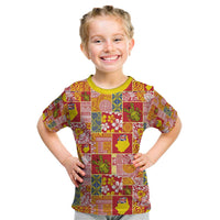 Niue Monuina e Kilisimasi Kid T Shirt Pacific Patchwork Xmas Vibes - Polynesian Pride
