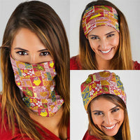 Niue Monuina e Kilisimasi Neck Gaiter Pacific Patchwork Xmas Vibes - Polynesian Pride