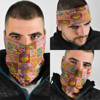 Niue Monuina e Kilisimasi Neck Gaiter Pacific Patchwork Xmas Vibes - Polynesian Pride