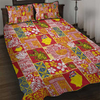 Niue Monuina e Kilisimasi Quilt Bed Set Pacific Patchwork Xmas Vibes - Polynesian Pride