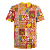 Niue Monuina e Kilisimasi Rugby Jersey Pacific Patchwork Xmas Vibes - Polynesian Pride