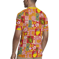 Niue Monuina e Kilisimasi Rugby Jersey Pacific Patchwork Xmas Vibes - Polynesian Pride