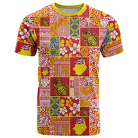 Niue Monuina e Kilisimasi T Shirt Pacific Patchwork Xmas Vibes - Polynesian Pride