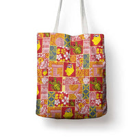 Niue Monuina e Kilisimasi Tote Bag Pacific Patchwork Xmas Vibes - Polynesian Pride