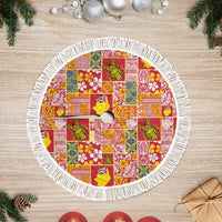 Niue Monuina e Kilisimasi Tree Skirt Pacific Patchwork Xmas Vibes - Polynesian Pride