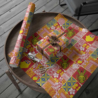 Niue Monuina e Kilisimasi Wrapping Paper Pacific Patchwork Xmas Vibes - Polynesian Pride