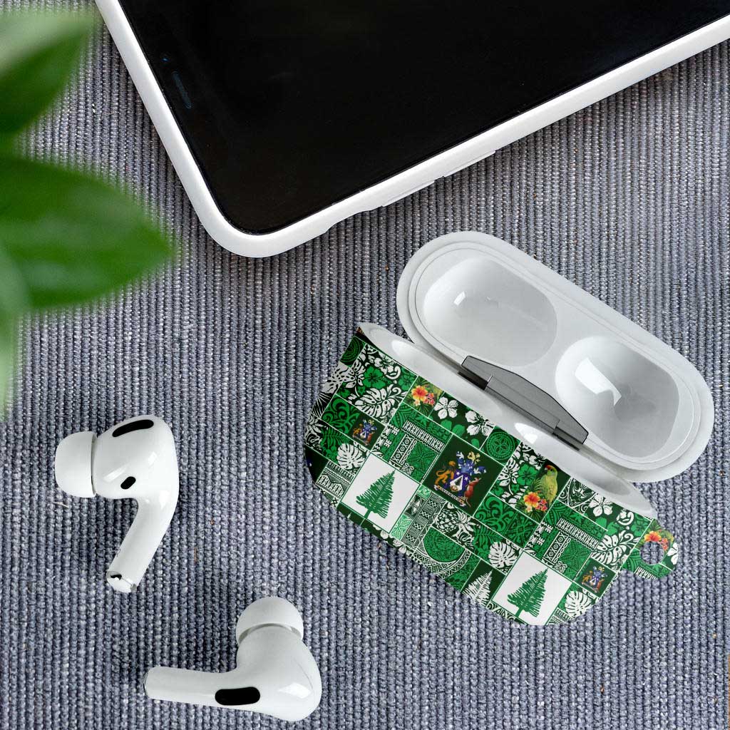 Norfolk Island Meri Krismas AirPods Case Pacific Patchwork Xmas Vibes - Polynesian Pride