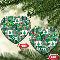 Norfolk Island Meri Krismas Ceramic Ornament Pacific Patchwork Xmas Vibes - Polynesian Pride