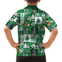 Norfolk Island Meri Krismas Family Matching Puletasi and Hawaiian Shirt Pacific Patchwork Xmas Vibes - Polynesian Pride