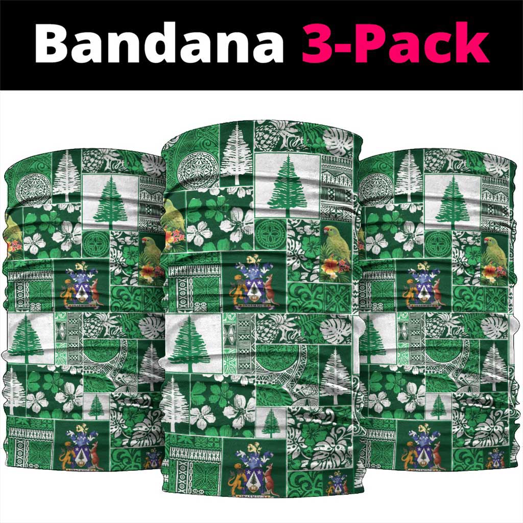 Norfolk Island Meri Krismas Neck Gaiter Pacific Patchwork Xmas Vibes - Polynesian Pride