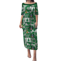 Norfolk Island Meri Krismas Puletasi Pacific Patchwork Xmas Vibes - Polynesian Pride