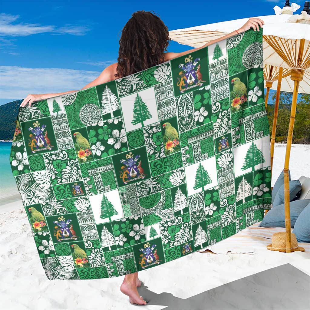 Norfolk Island Meri Krismas Sarong Pacific Patchwork Xmas Vibes - Polynesian Pride