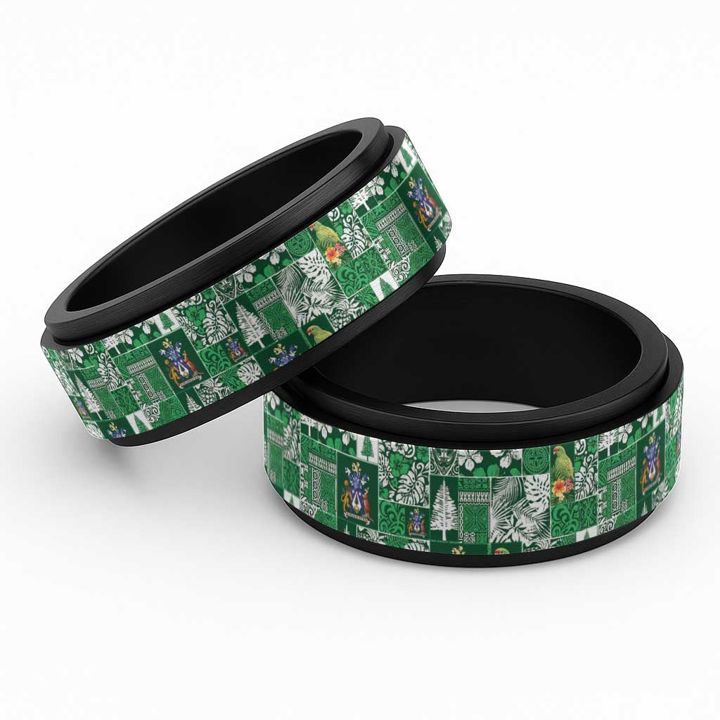 Norfolk Island Meri Krismas Spinner Ring Pacific Patchwork Xmas Vibes - Polynesian Pride