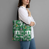 Norfolk Island Meri Krismas Tote Bag Pacific Patchwork Xmas Vibes - Polynesian Pride